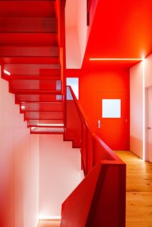 After a Renovation, a Classic San Francisco Victorian Is Now Bursting With Light and Color - Photo 8 of 15 - Seen here from the entrance level, the sculptural stair emphasizes the home’s verticality and opens up what had been a low-ceilinged, dark interior.