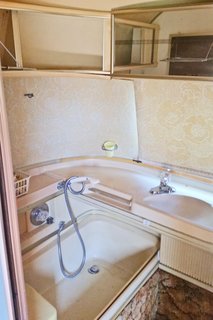 The Airstream was originally a rear-bath unit with two twin size beds. However, the couple relocated the "bedroom" to the front of the trailer during the renovation. 