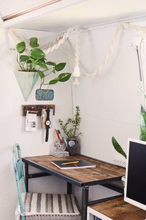 The interior is Scandinavian-inspired, while also incorporating a 70s feel. 
