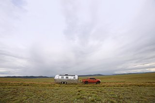The couple are currently transitioning to living and working in the Airstream full time.
