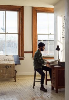 A peek inside Spellman's historic studio in Westerly, Rhode Island.