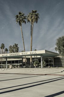 From a dusty village of a few thousand souls when Frey arrived in 1939, Palm Springs bloomed into a widely recognized ideal of California life and architecture by the time he retired in 1990. City Hall, designed with Robert Chambers and John Porter Clark, is one of his and the city’s best-known buildings.