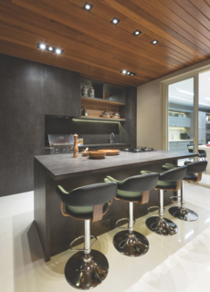 Iron Grey island and cabinetry