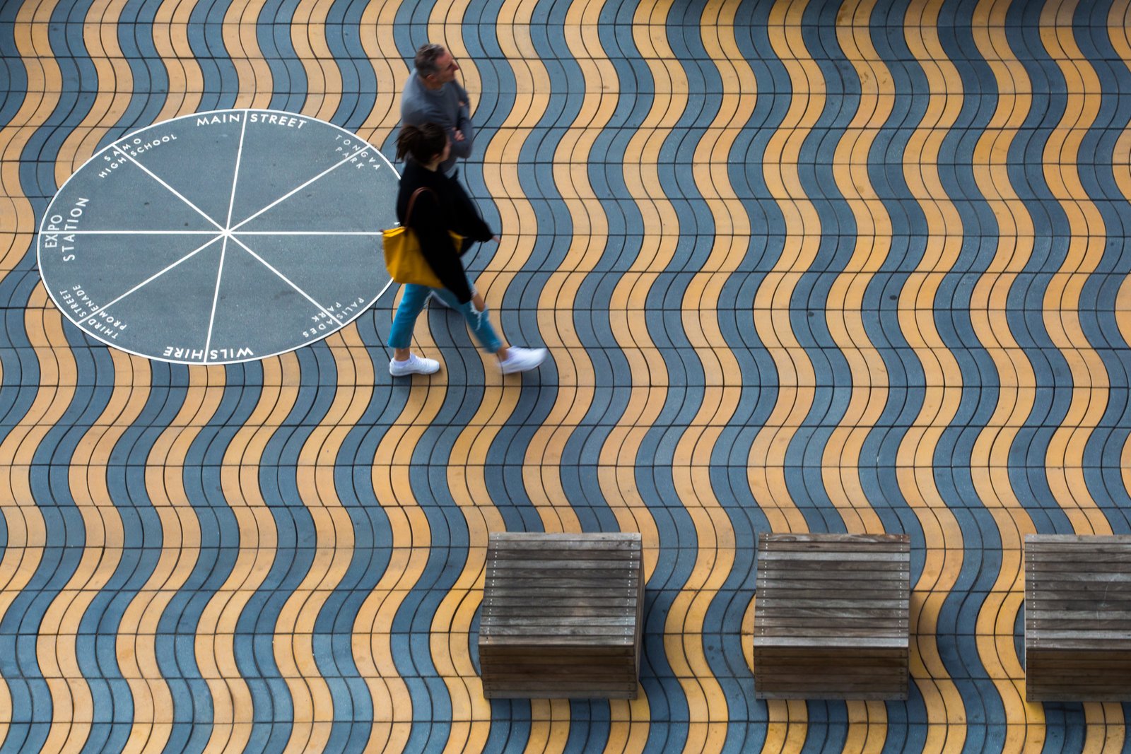 The charcoal and yellow colors used on the Colorado Esplanade have made the area iconic.