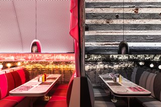 Architect David Rockwell and design studio 2x4 worked together to transport the American lunch counter experience to Italy.