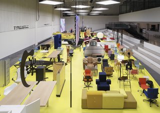 The "Typecasting" exhibition included a wide array of famous, lesser-known, and never-before-seen Vitra furnishings.