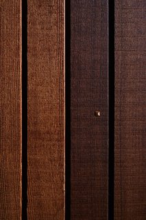 The western red cedar used for the exterior and some of the interior is clear-coated in Dryden’s Wood Oil.