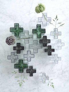 Holmegaard reissued Bodil Kjaer’s handblown Crosses vases, originally released in 1961, in new colors.