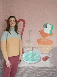 As part of the Softwear exhibition at Spazio Rossana Orlandi, Li Edelkoort tapped Kiki van Eijk to create wallhangings inspired by Google devices. 