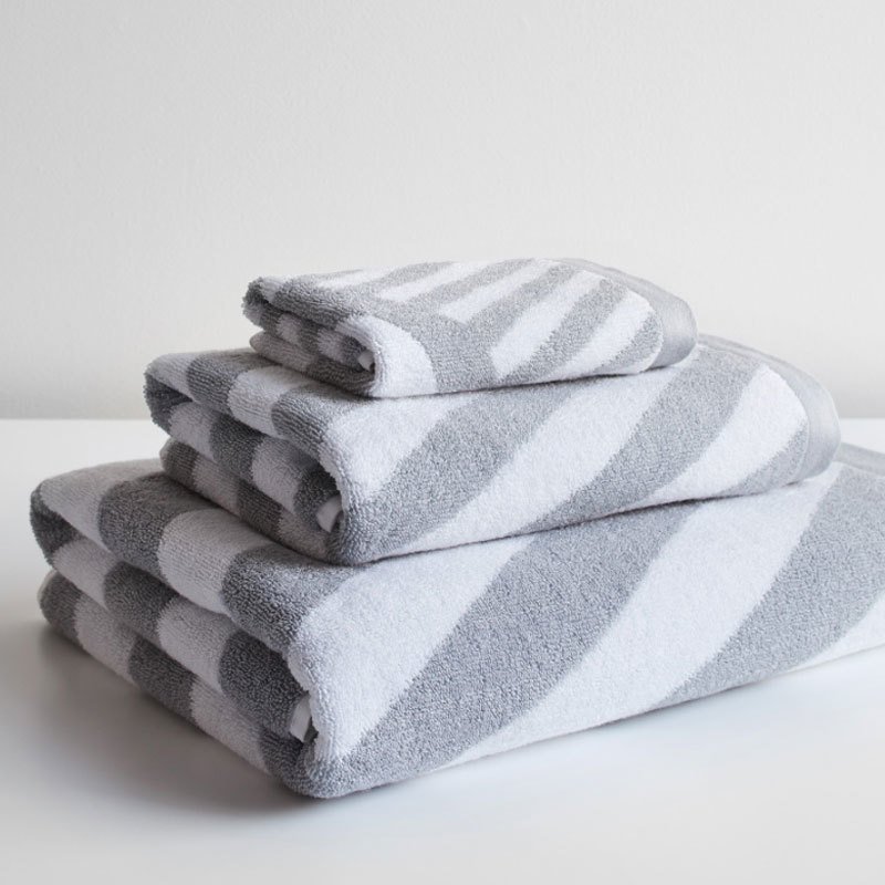 Milano Gray Bath Towel by Unison Dwell