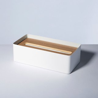 Unison Rin White Tissue Box Cover