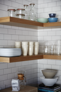 Square Bamboo Plates, $30; Bamboo Nesting Bowls, $34; Fluted Bamboo Cups, $22