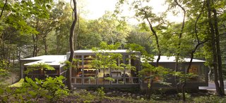"I wanted a house that glows in the woods at night," homeowner Kate Bensen said of her home on Woodland Dune. With that direction, architect Scott Rappe worked to bring the glowing vision to life. 