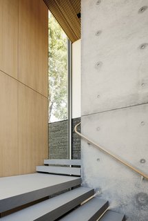 The stair tower is 10 feet wide by 30 feet tall.