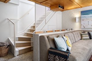 Karen’s home is completely operated by her Control4 system. When she wants to watch a movie, a tap of a button turns on her overhead projector, lowers her projection screen, dims the lights, and draws the shades. 