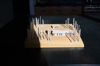 The family still has the architectural model of their home. 