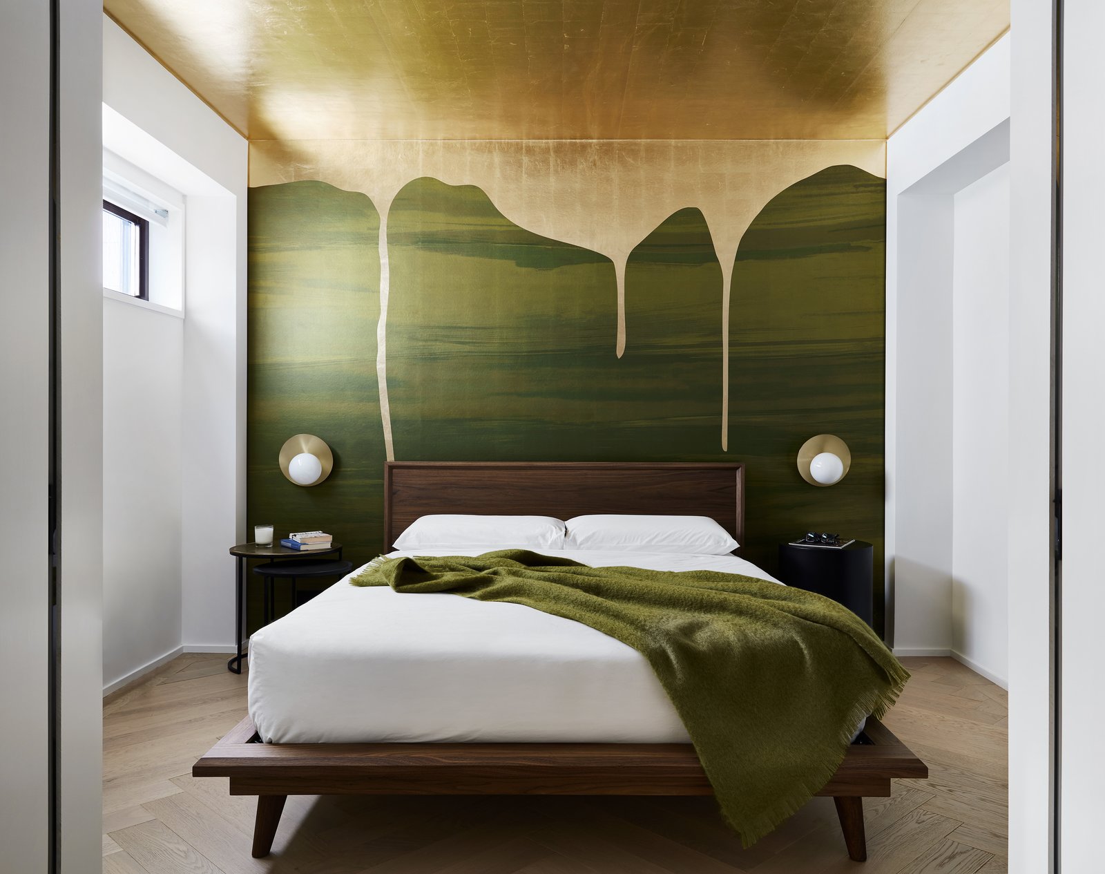 Bronte Moon Mohair Throw Moss Green By Dwell