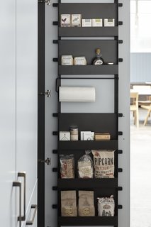 The Interior Component’s back-of-door rack can be configured with a combination of shelves and rods. 