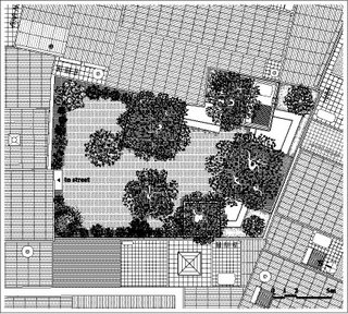 A bird's-eye view of the site.