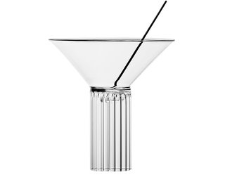 Agustina Bottoni’s handmade Calici Milanesi line consists of <br>three visually striking cocktail glasses inspired by a villa designed by Milanese architect Piero Portaluppi.