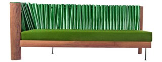 The pleated-leather Kona sofa by Inès Bressand is the first piece of <br>soft furniture made <br>by Mabeo. 