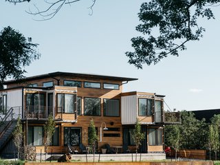 Nine shipping containers form the basis of this new multigenerational house near Denver.