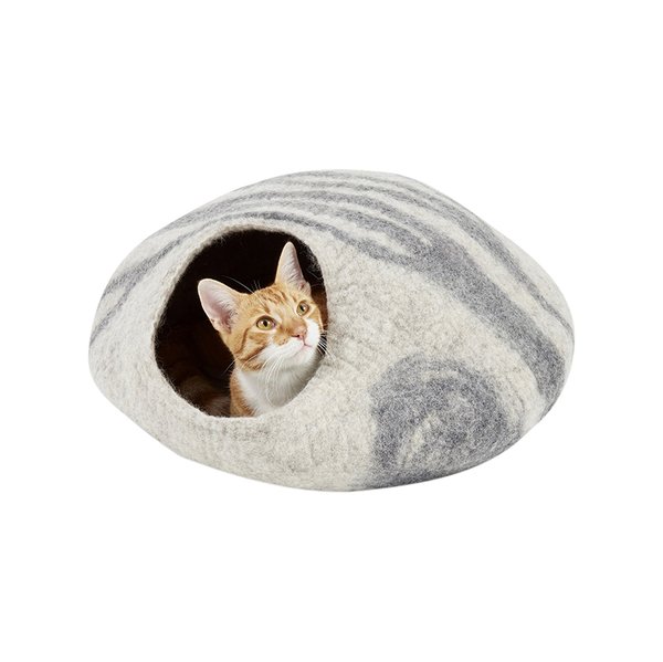 meowfia premium felt cat cave bed