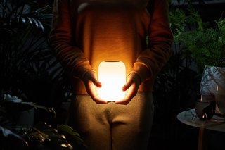 Casper's Glow Light is powered by a rechargeable battery and needs to be set up with a smartphone app.