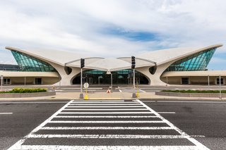 The entryway to TWA Hotel.