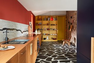 The interior of the Polychrome House pops with color and pattern.