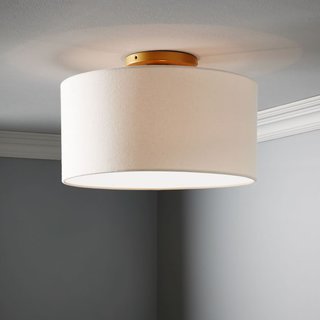 West Elm Fabric Shade Drum Flushmount