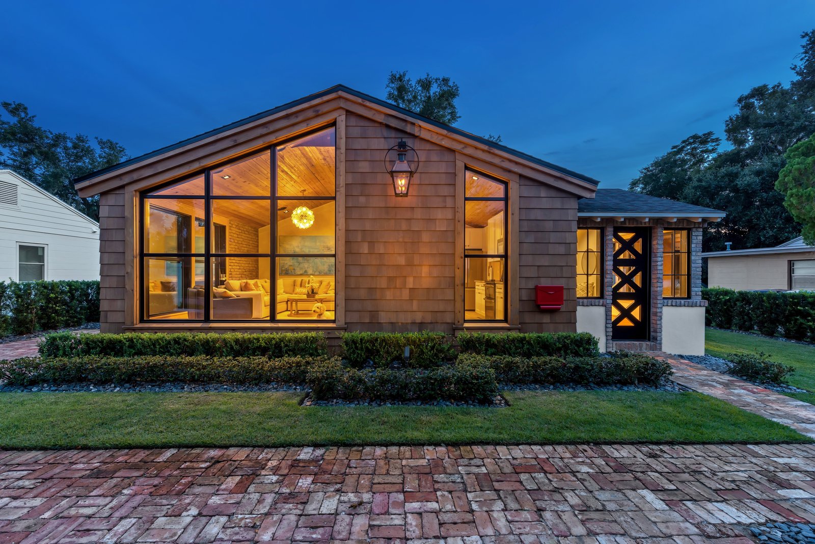 Cinder block house store exterior