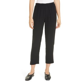 eileen fisher slim crepe ankle pants