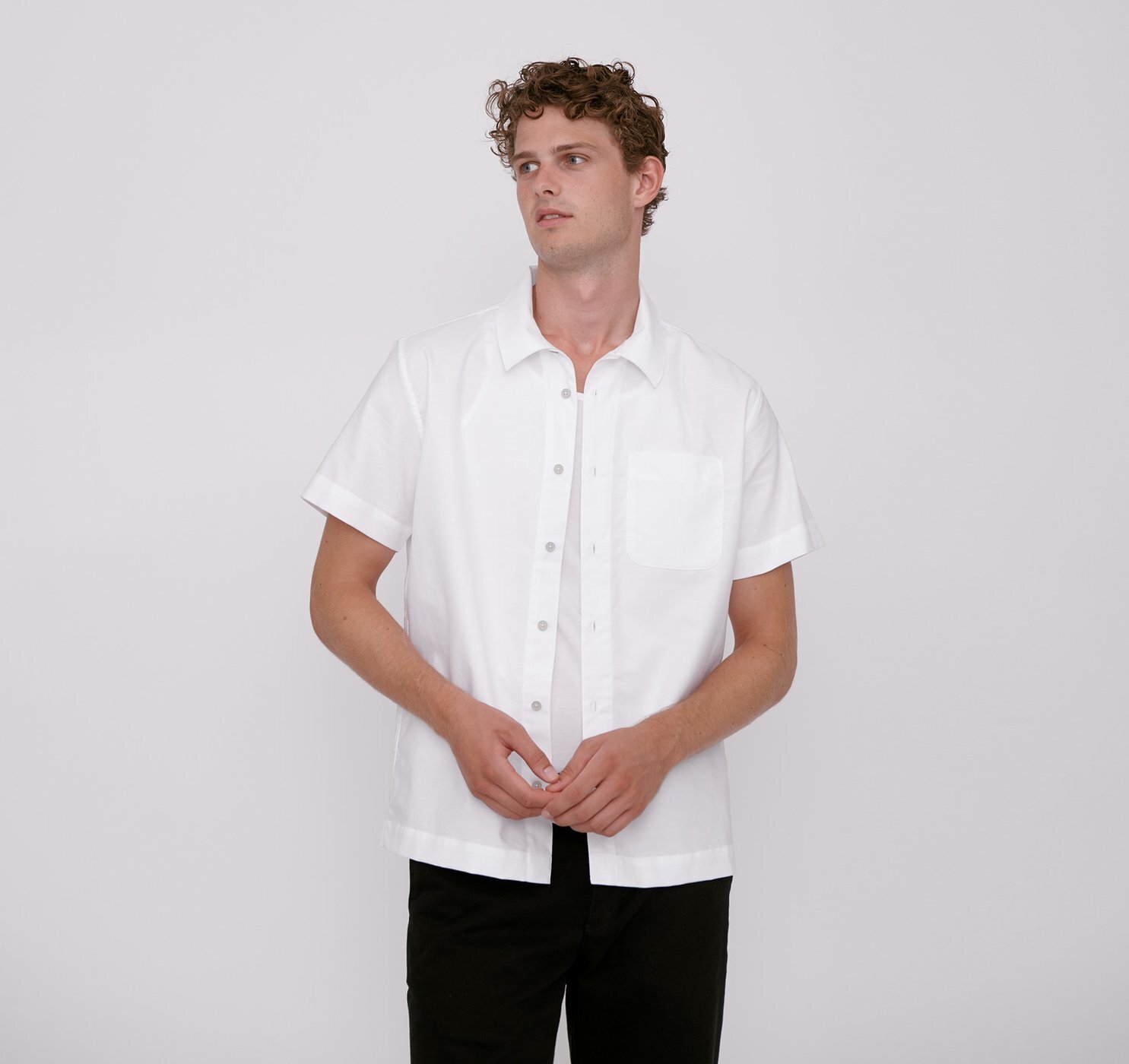 Organic Basics Organic Cotton Oxford ShortSleeved Shirt by Organic