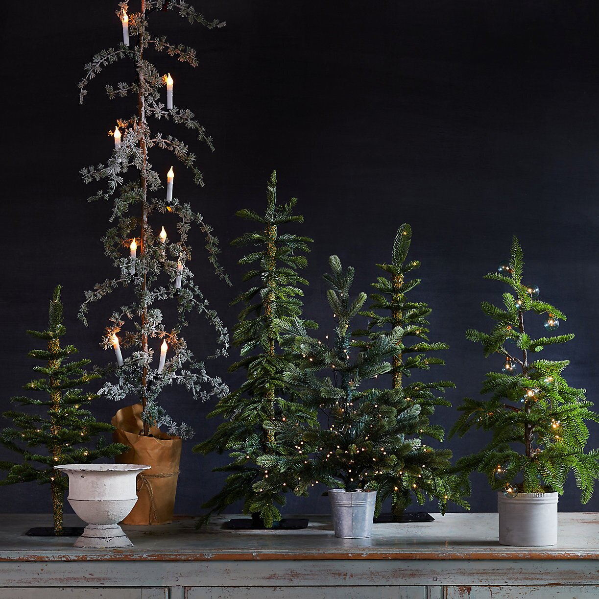 Terrain Faux PreLit LED Alpine Tabletop Tree by Terrain Dwell