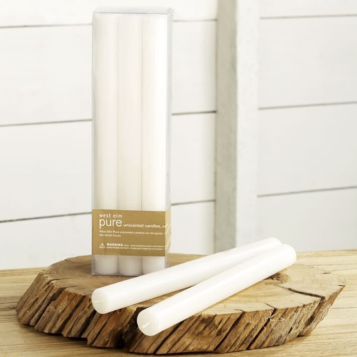 West Elm Unscented Taper Candles by West Elm Dwell
