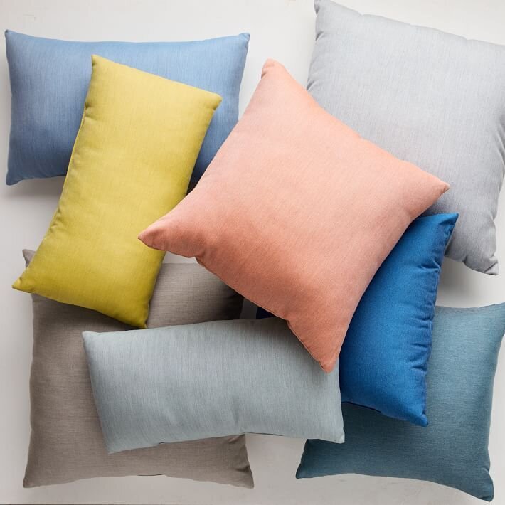 Sunbrella Solid Indoor/Outdoor Cast Pillows by West Elm Dwell