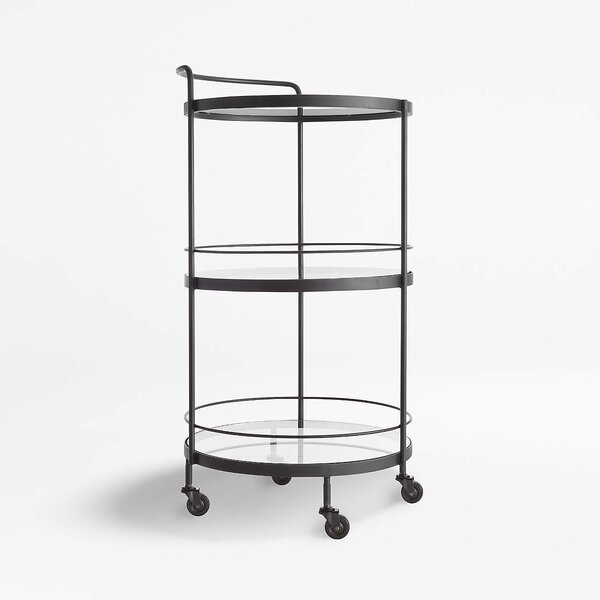 Crate And Barrel Noir Round Bar Cart By Dwell Crate And Barrel Noir Round Bar Cart By, Round Bar Cart Black