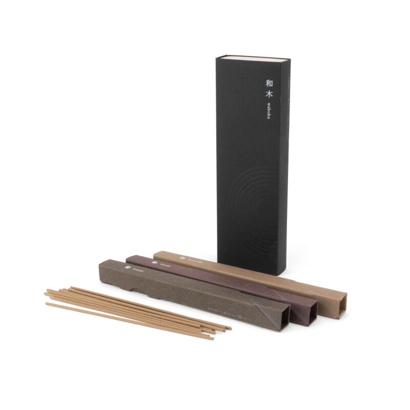 宅配便配送 Kousaido Waboku Incense - 3 Assorted Japanese Wooden Scents お香