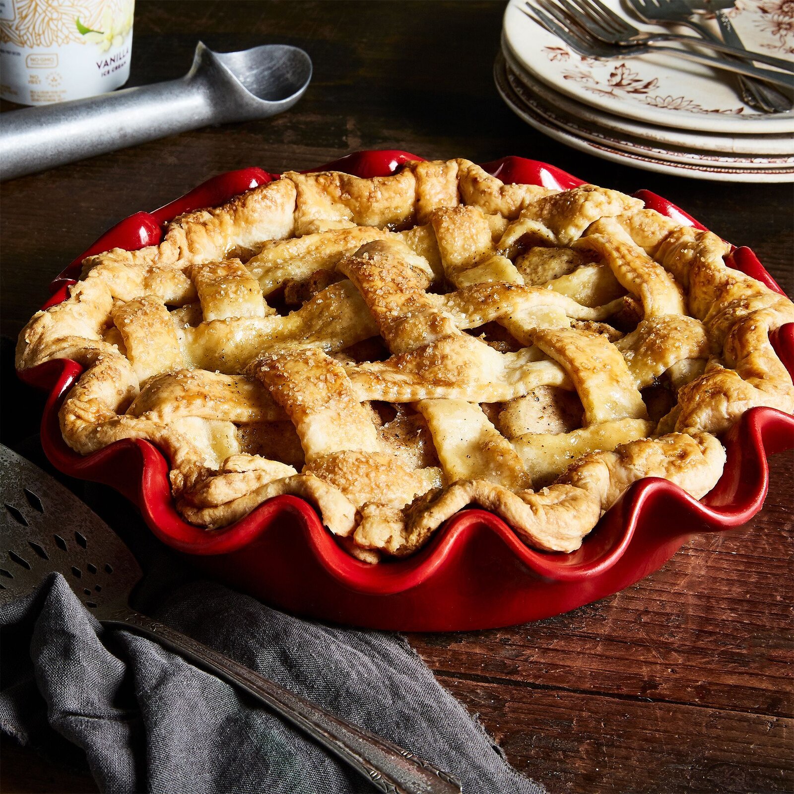 Emile Henry Ceramic Ruffled Pie Dish by Food52 - Dwell