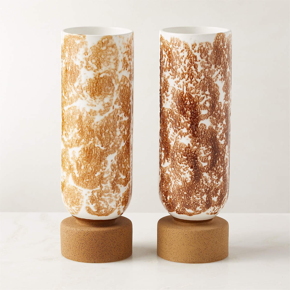CB2 Descanso Brown and White Vase by CB2 Dwell