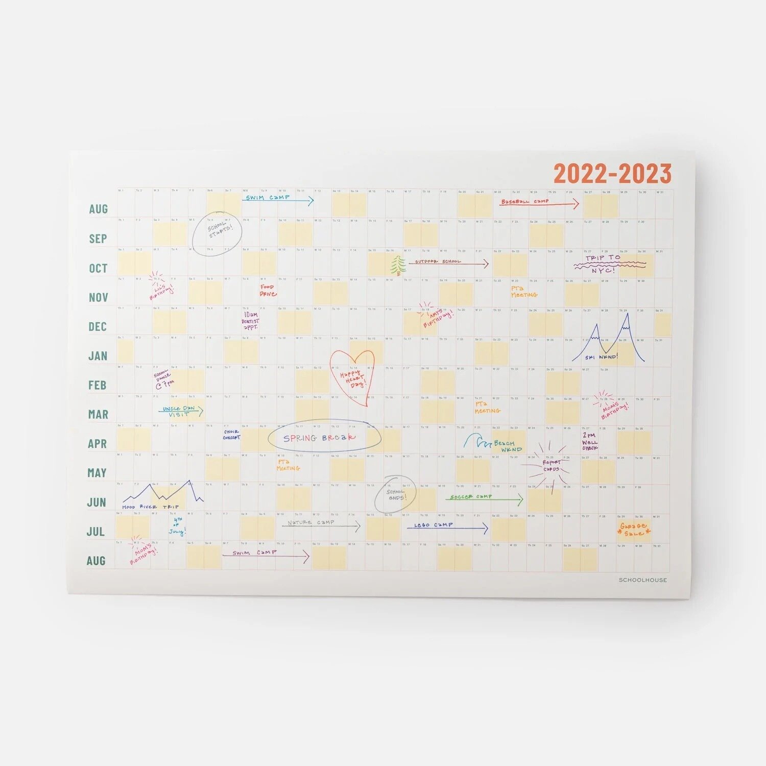 Schoolhouse 2023 Academic Big Picture Calendar by Schoolhouse Electric