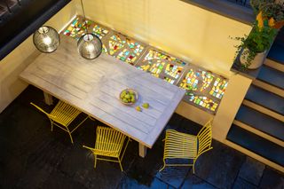 How They Pulled It Off: A Stained-Glass Bench That Illuminates a Brooklyn Backyard