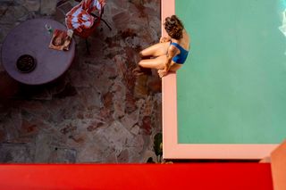 A Bright Red Staircase Is Just One Eye-Popping Element in This New Build in Belgium
