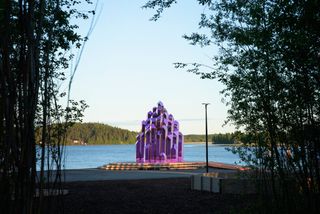 Is Sweden’s Purple Crystal Sauna Making Climate Change… Fun?