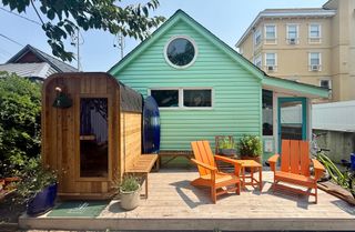 I Built a Sauna in My Tiny New York City Front Yard in Just One Weekend