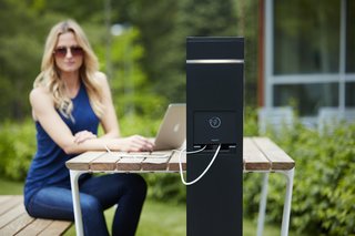 Full Battery Life Now Possible in the Great Outdoors - Photo 3 of 5 - The stations are ideal for outdoor office environments as well as public landscapes.
