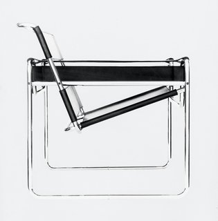 Fascinated by his bicycle, Breuer conducted early experimentations with tubular steel that resulted in the iconic Wassily chair, the first of many furnishings that he made with the material. (1925)