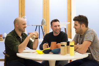 Eight of Vitamin's 10 designers are dyslexic. The product, furniture, and lighting studio was founded by brothers Chris and Andy Vernall in 2004.
