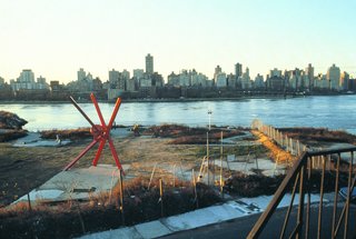 The park, pictured here in 1986, has a direct view of the Manhattan skyline.